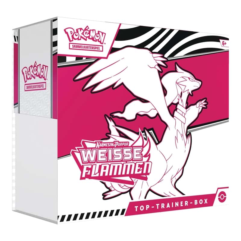 Karmesin & Purpur: "Weiße Flammen" - Top Trainer Box / TTB (9 Booster)