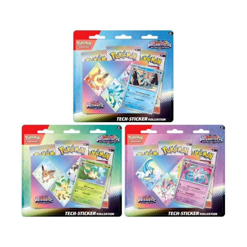 Karmesin & Purpur: "Prismatische Entwicklungen" - Feelinara / Glaziola / Folipurba Tech Sticker Collection (3 Booster)
