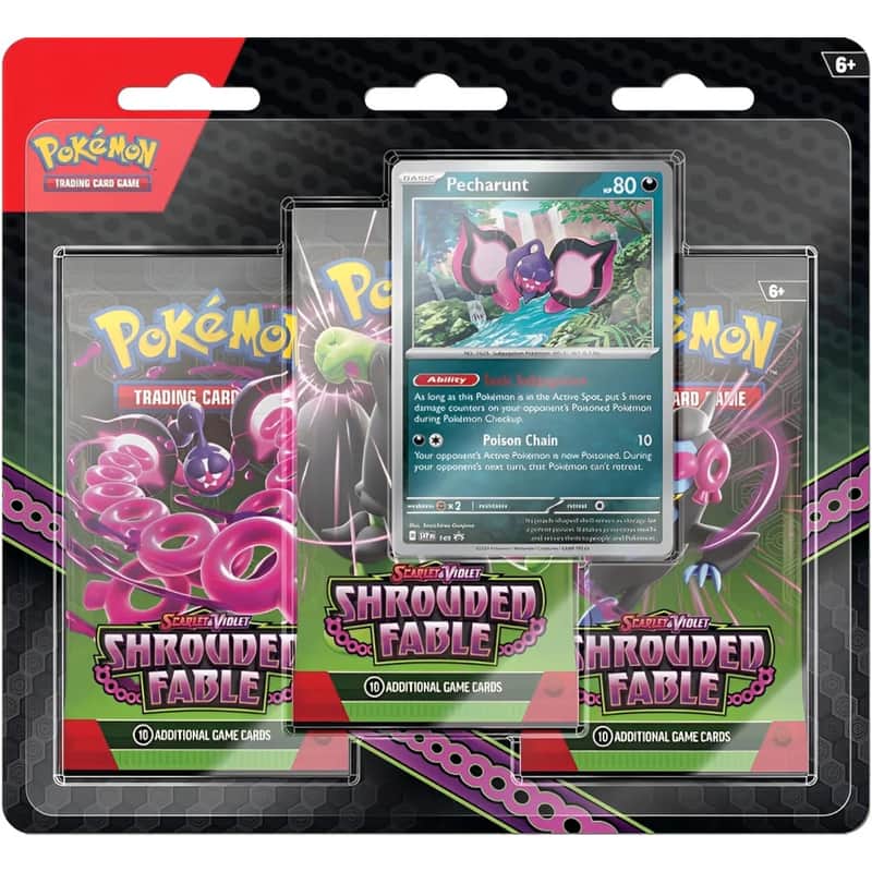 Scarlet & Violet: "Shrouded Fable" - Pecharunt 3-Pack Blister (3 Booster)
