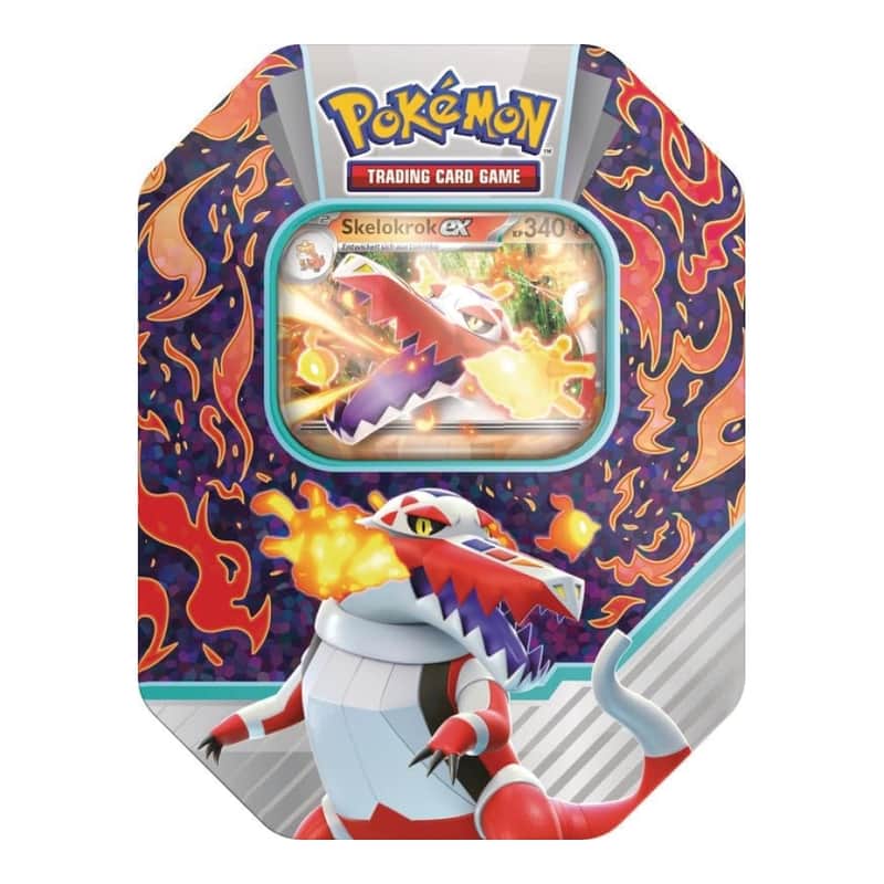 Karmesin & Purpur Produkte: Paldea Partner Tins: Skelokrok ex Tin-Box (4 Booster)