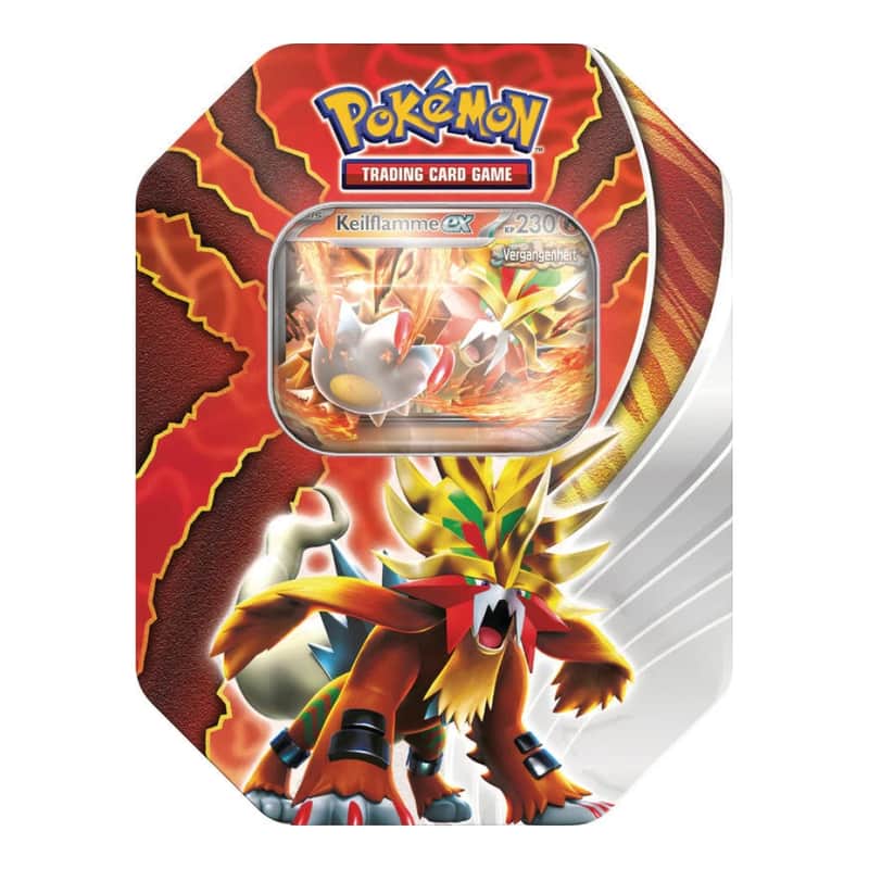 Karmesin & Purpur Produkte: Paradox Destinies Tins: Keilflamme ex Tin-Box (EU Version) (4 Booster)