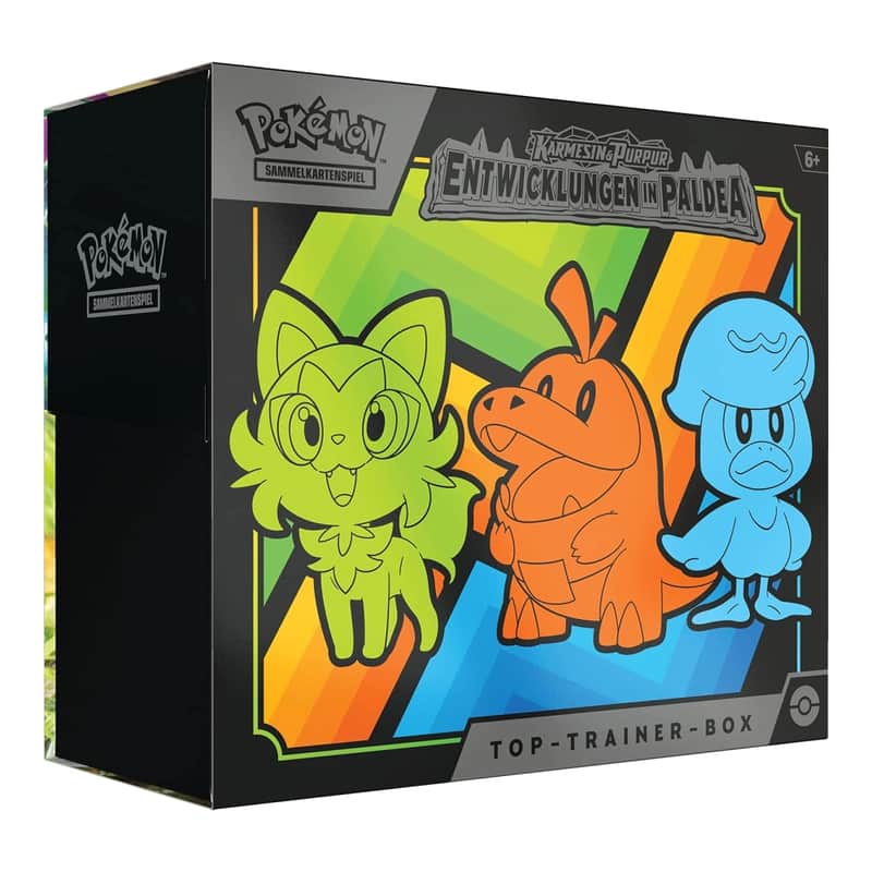 Karmesin & Purpur: "Entwicklungen in Paldea" - Top Trainer Box / TTB (9 Booster)