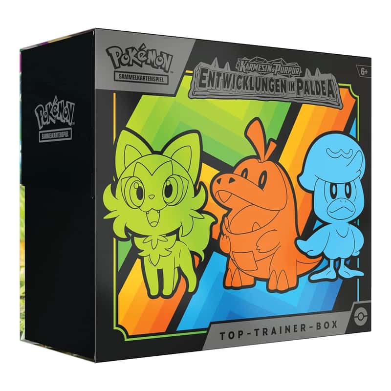 Karmesin & Purpur: "Entwicklungen in Paldea" - Top Trainer Box / TTB (9 Booster)