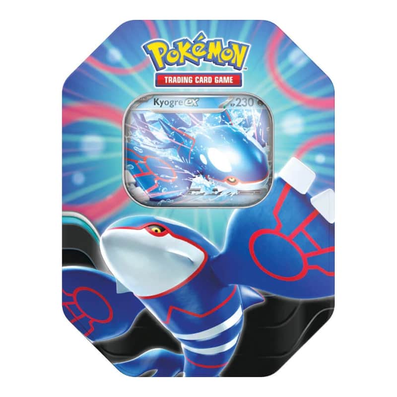 Karmesin & Purpur Produkte: Azure Legends Tins: Kyogre ex Tin-Box (4 Booster)