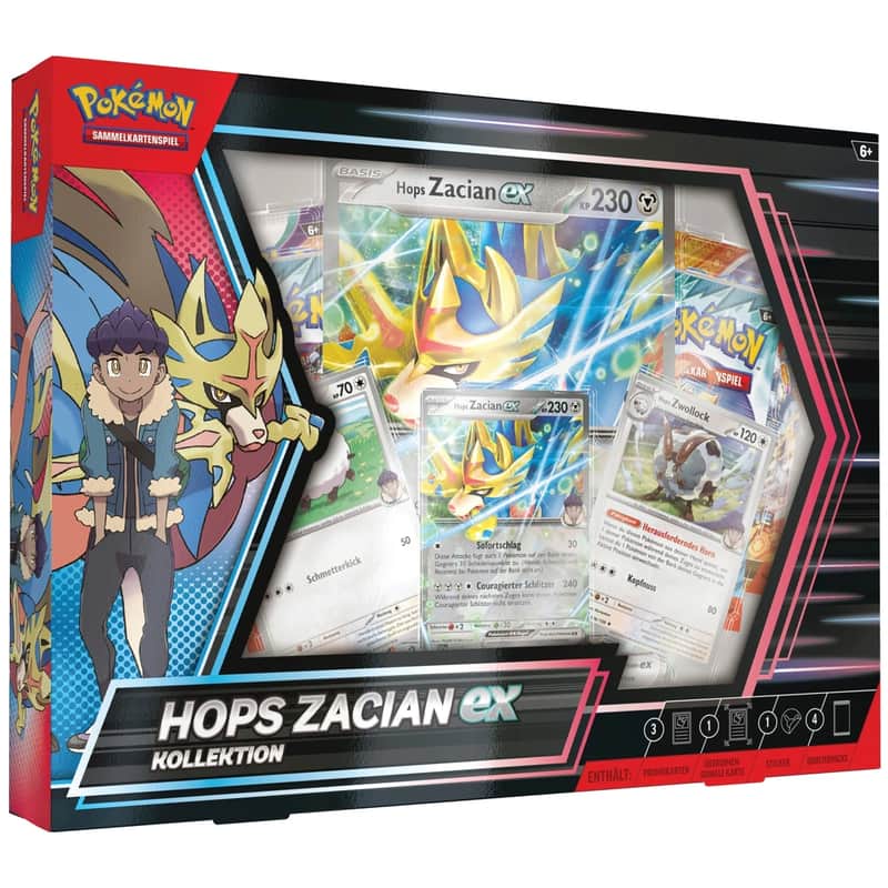 Karmesin & Purpur Produkte: Hops-Zacian ex Kollektion (4 Booster)