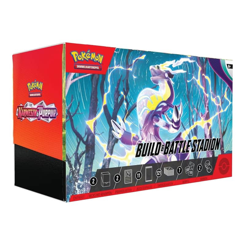 Karmesin & Purpur: "Karmesin und Purpur" - Build & Battle Stadium Box (12 Booster)
