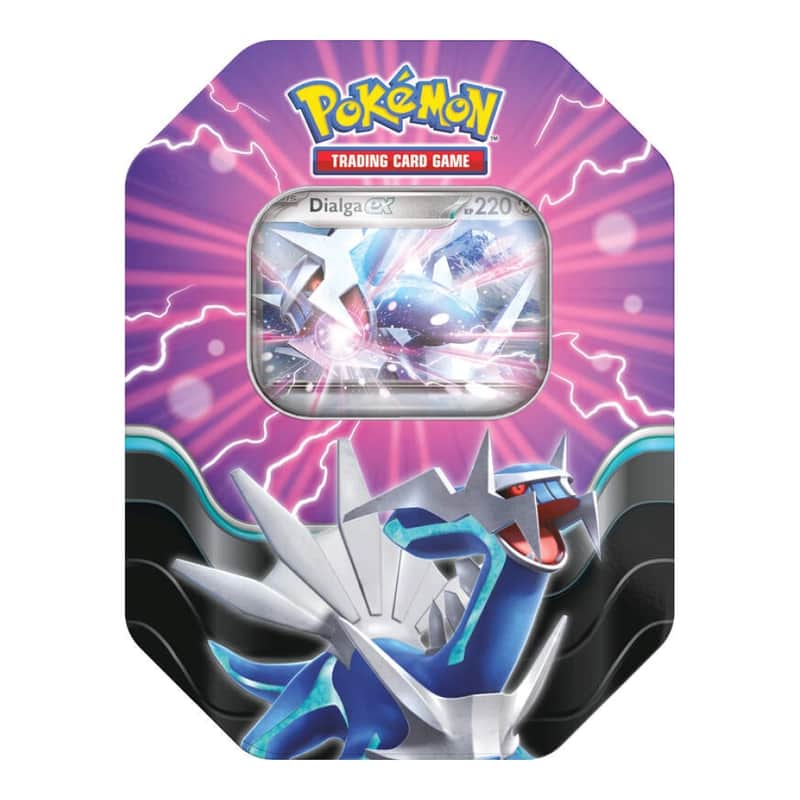 Karmesin & Purpur Produkte: Azure Legends Tins: Dialga ex Tin-Box (4 Booster)