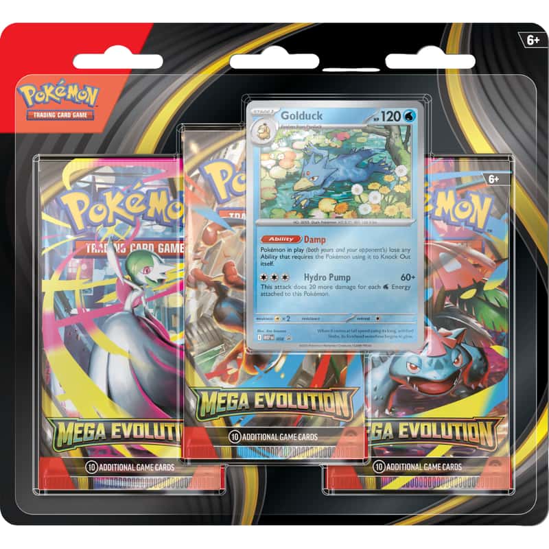 Scarlet & Violet: "Mega Evolution" - Golduck 3-Pack Blister (3 Booster)
