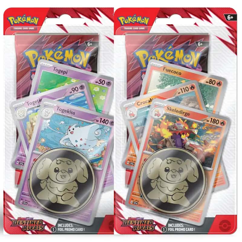 Scarlet & Violet: "Destined Rivals" - Premium Checklane Blister Togekiss / Skeledirge (1 Booster)