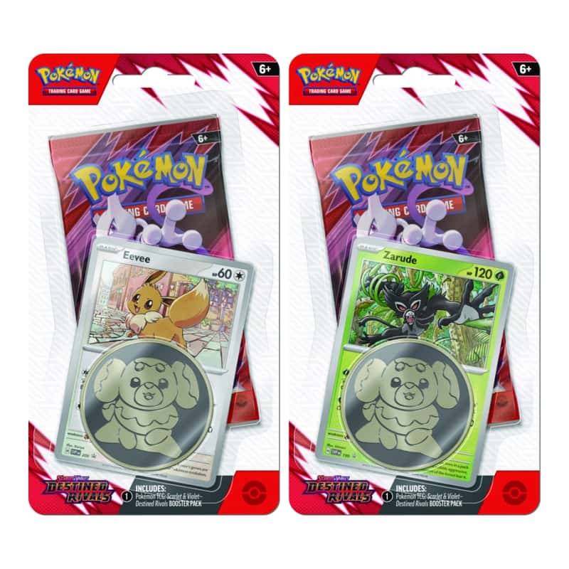 Scarlet & Violet: "Destined Rivals" - Premium Checklane Blister Eevee / Zarude (1 Booster)