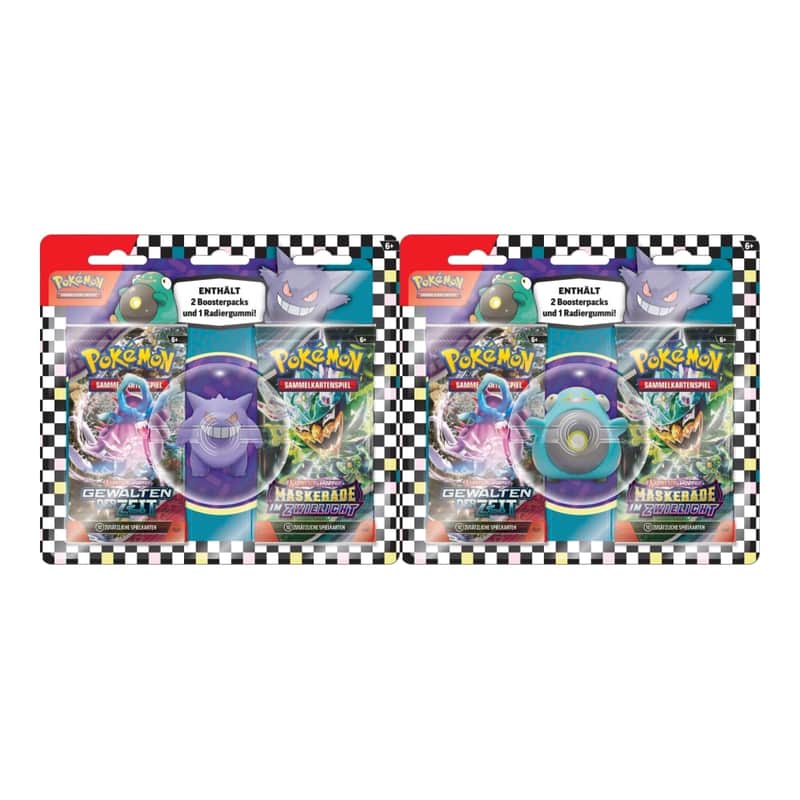 Karmesin & Purpur Produkte: Back to School 2024 Wampitz / Gengar Radiergummi 2-Pack Blister (2 Booster)
