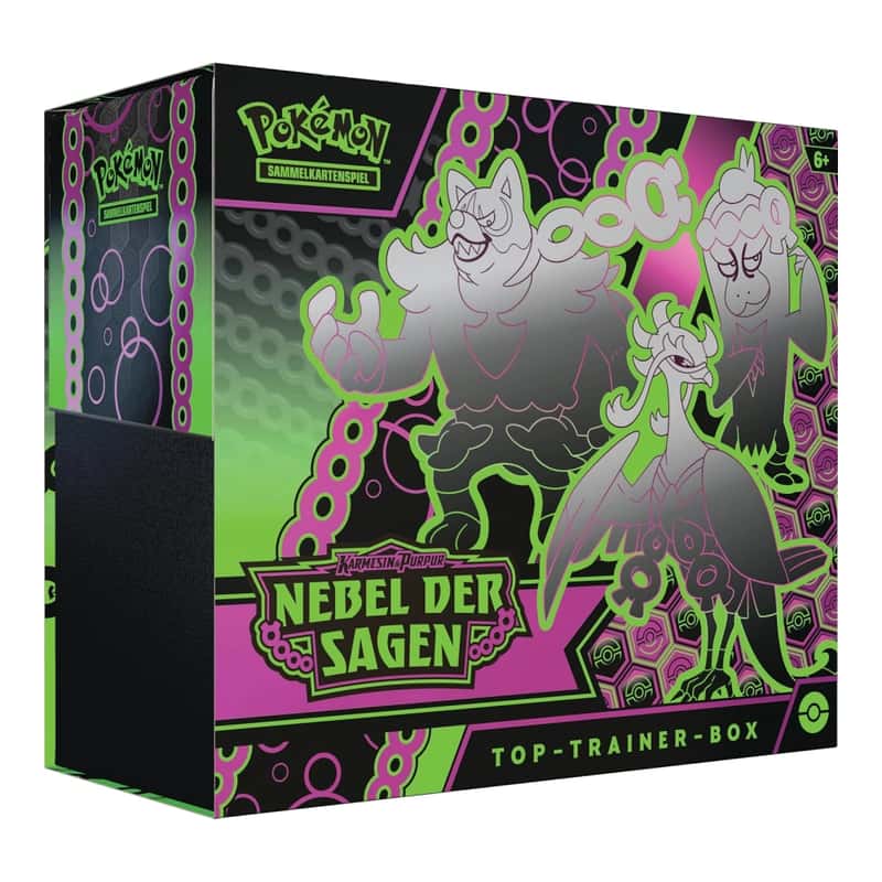 Karmesin & Purpur: "Nebel der Sagen" - Top Trainer Box / TTB (9 Booster)