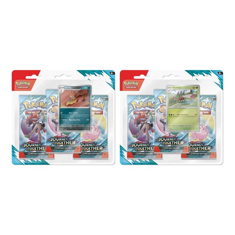 Scarlet & Violet: "Journey Together" - Scrafty / Yanmega 3-Pack Blister (3 Booster)