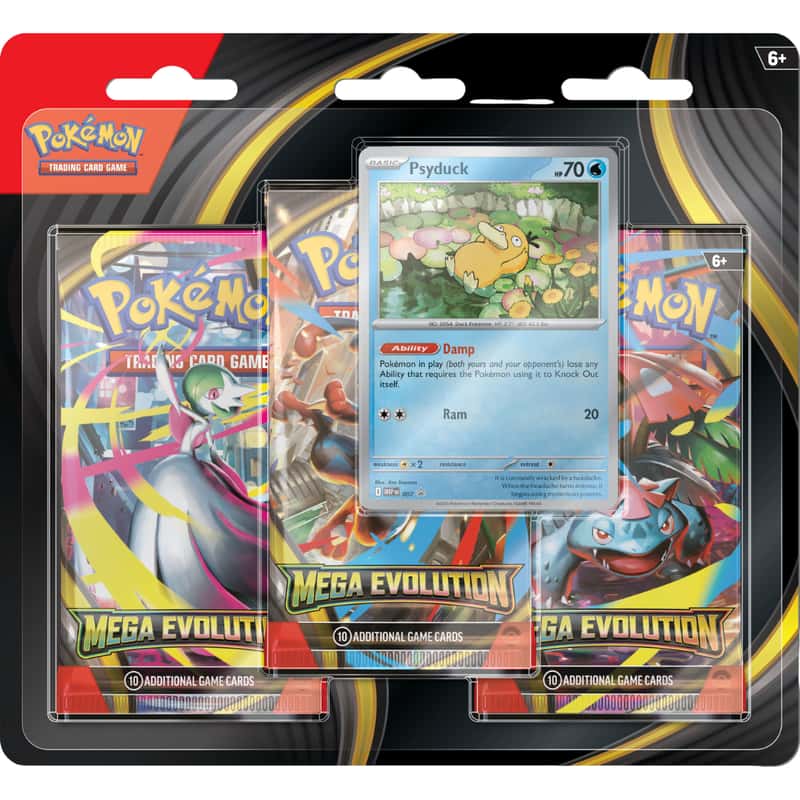 Scarlet & Violet: "Mega Evolution" - Psyduck 3-Pack Blister (3 Booster)